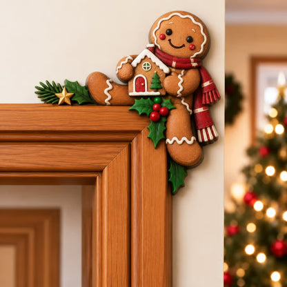 🎅 3D Sculpted Christmas Door Frame Corner Decor
