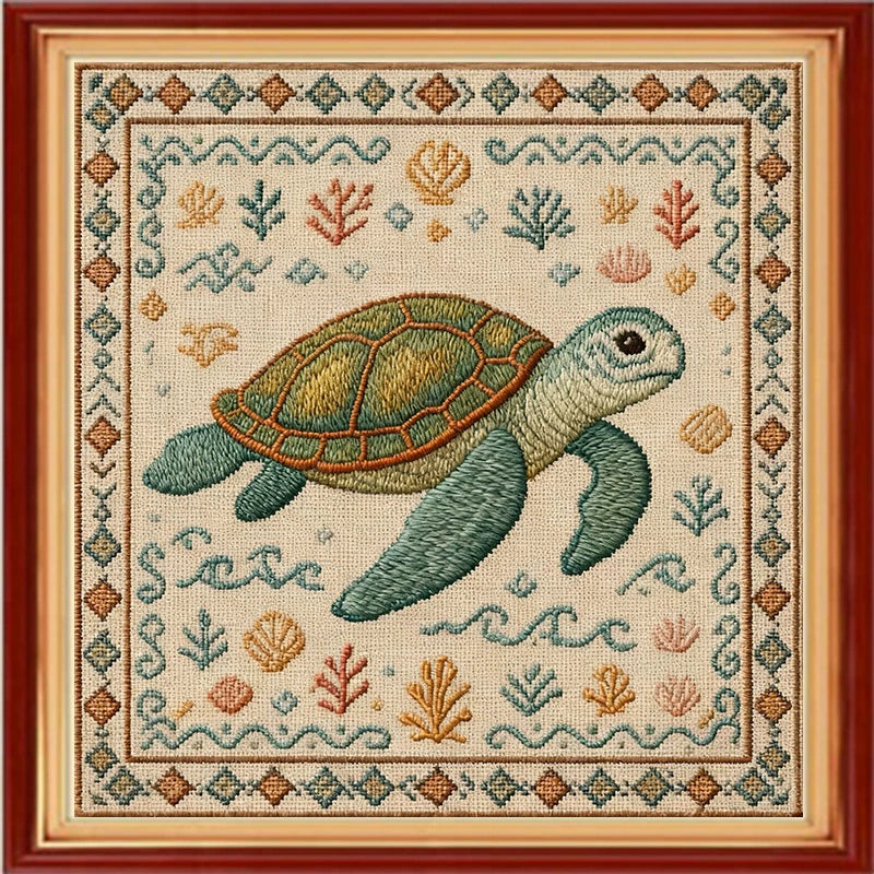 Paradise Cross Stitch Kit-Ocean Animals 🌊