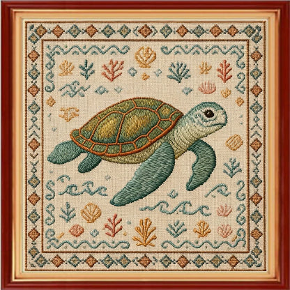 Paradise Cross Stitch Kit-Ocean Animals 🌊