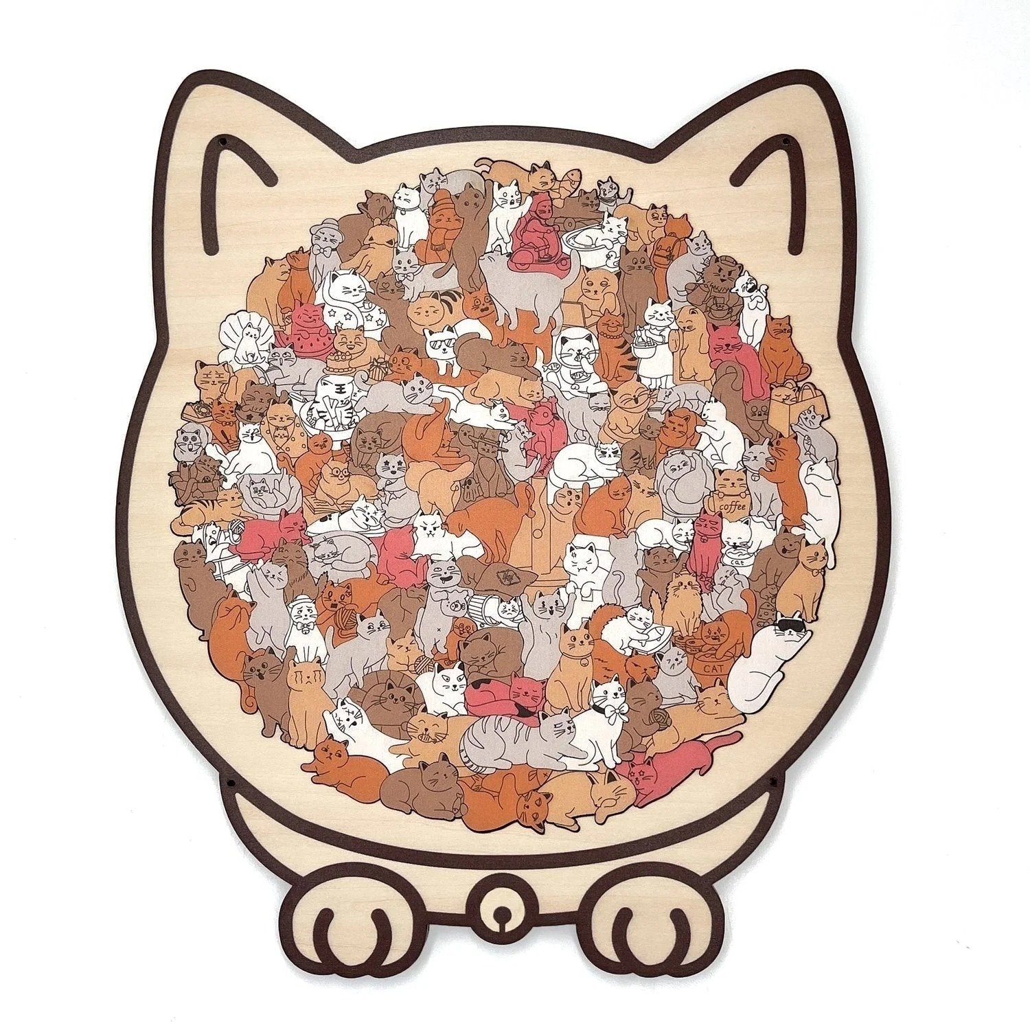 🎁Wooden Cat Puzzle with 135 Pieces Secondary image