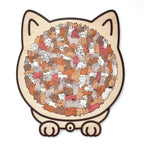 🎁Wooden Cat Puzzle with 135 Pieces