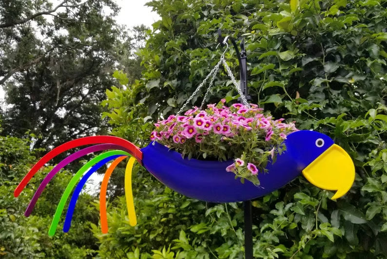 🔥Bright Colorful Bird Hanging Planter Yard Decor