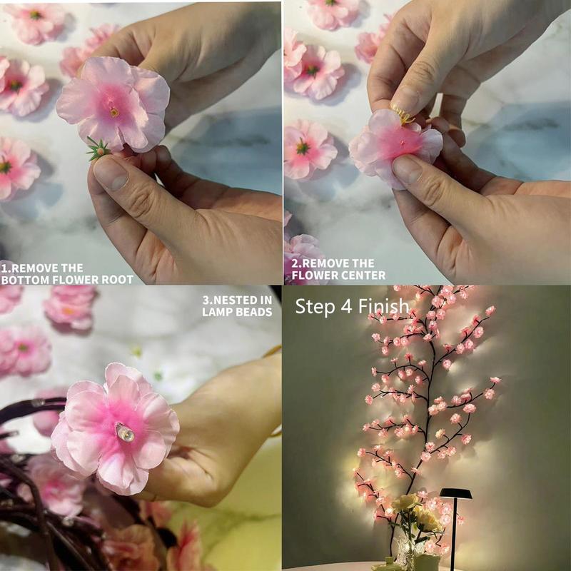🌸DIY cherry blossom lamp🔥LED Tree Branch Design Light for Room Decor