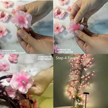 🌸DIY cherry blossom lamp🔥LED Tree Branch Design Light for Room Decor