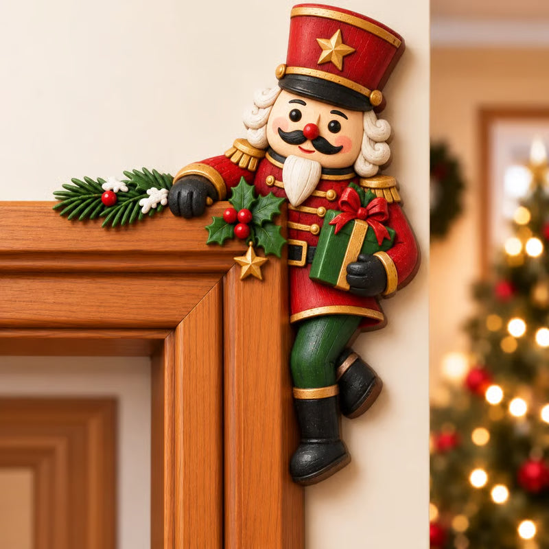 🎅 3D Sculpted Christmas Door Frame Corner Decor