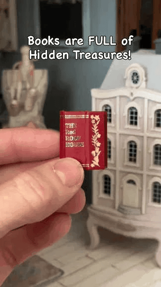 🎀1:12 scale tiny book houses