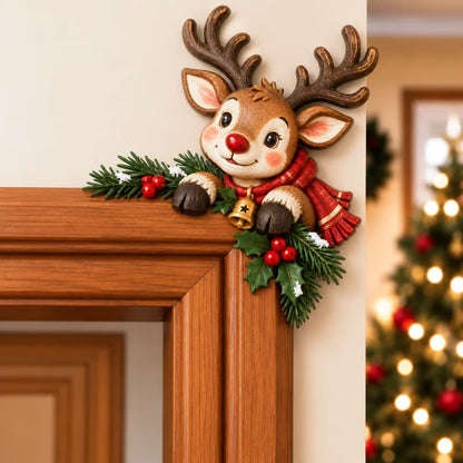 🎅 3D Sculpted Christmas Door Frame Corner Decor