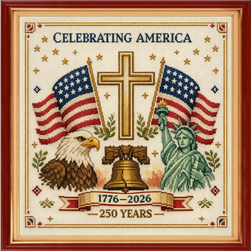 Independence Day 1776 - 2026 Cross Stitch Diy Kit🧵