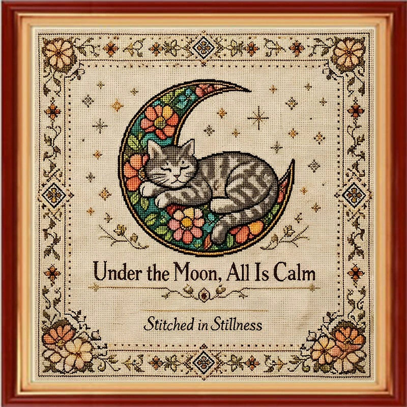 Paradise Cross Stitch Kit-Sleepy Cat 🐈️