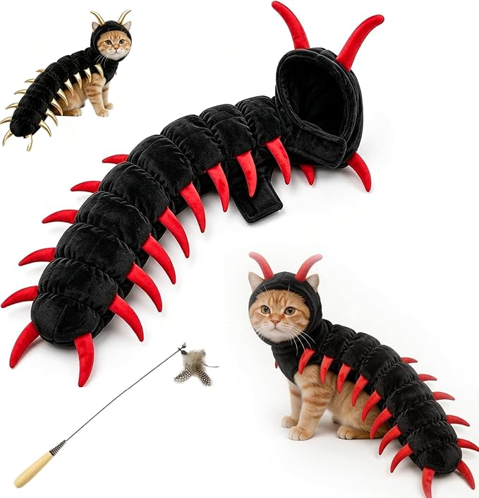 Centipede Plush Halloween Costumes for Cats