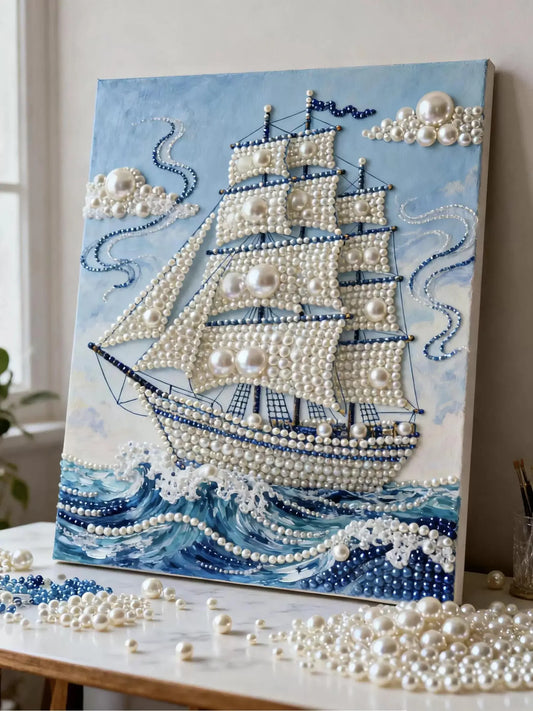 ✨DIY Beaded Art Kit - ⛵️ Sailboat Pearl Painting