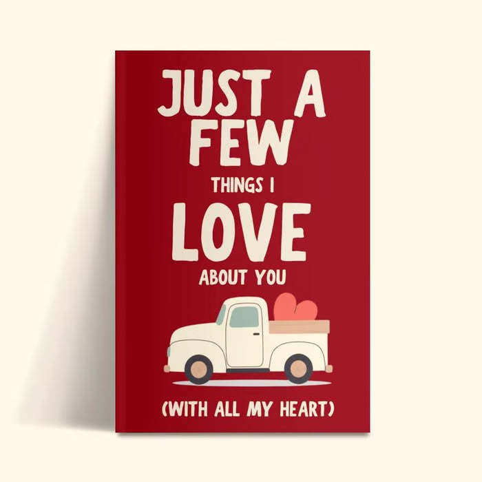 ❤️Just A Few Things I Love About You (With All My Heart) Fill In The Blank Gift Book📚