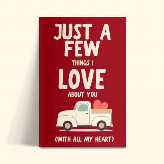 ❤️Just A Few Things I Love About You (With All My Heart) Fill In The Blank Gift Book📚