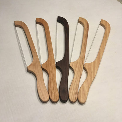 Wood Bow Bread Knife with Serrated Stainless Steel