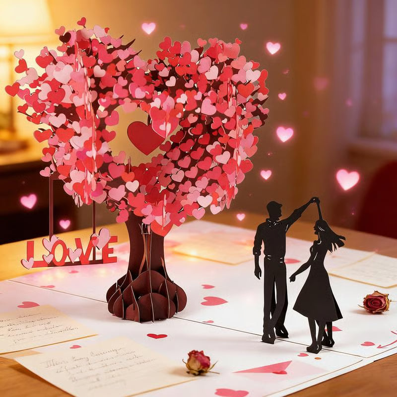 💞3D Pop-Up Anniversary & Valentine's Day Card