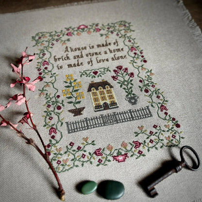 House Sampler Cross Stitch DIY Kit