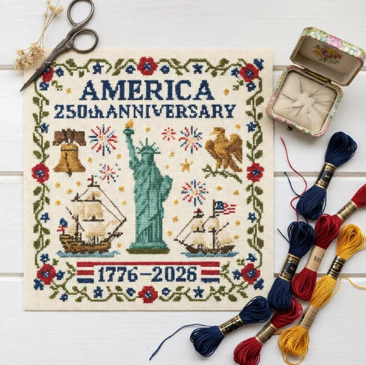 🇺🇸 1776–2026 Patriotic Anniversary Diy Kit🧵