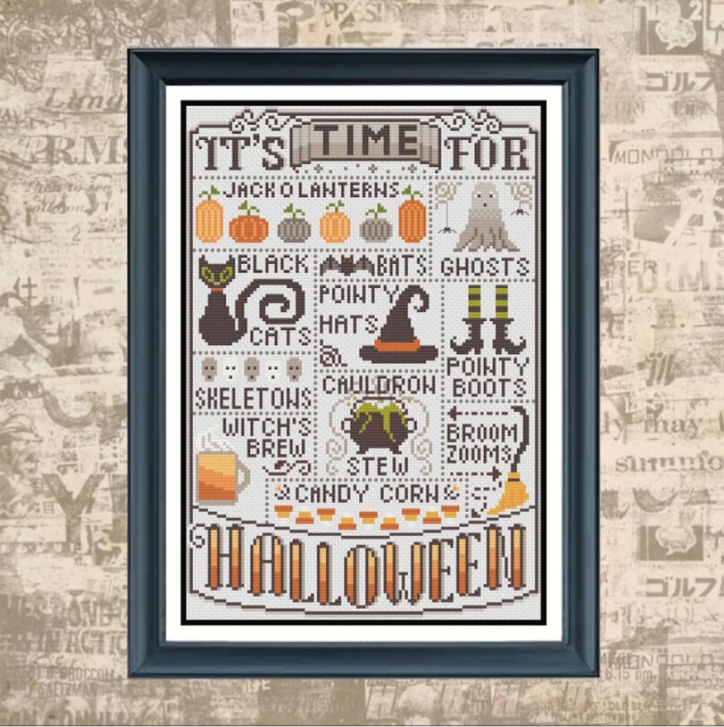 It's Time for Halloween Cross DIY Kit