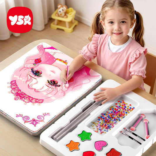 🎨Special Diamond Painting & Princess Book Makeup Craft Kits