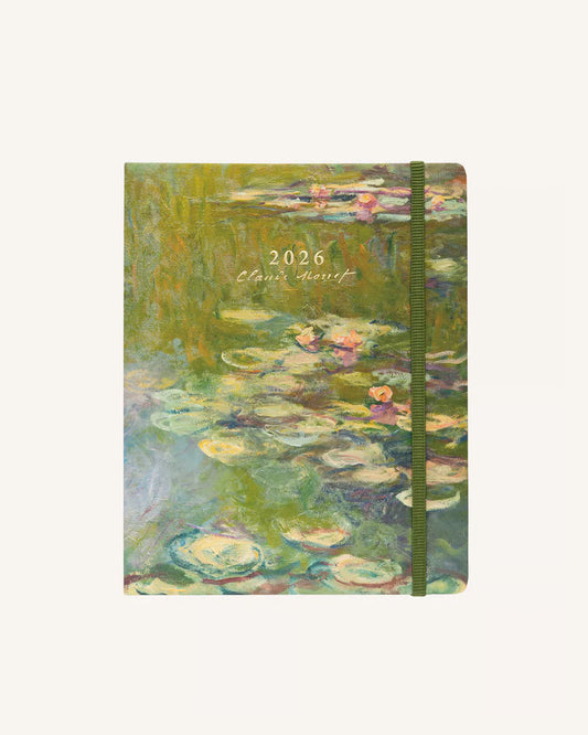 📚Water Lily Art Diary 2026 Week To View - Monet Diary (✨Hardcover)