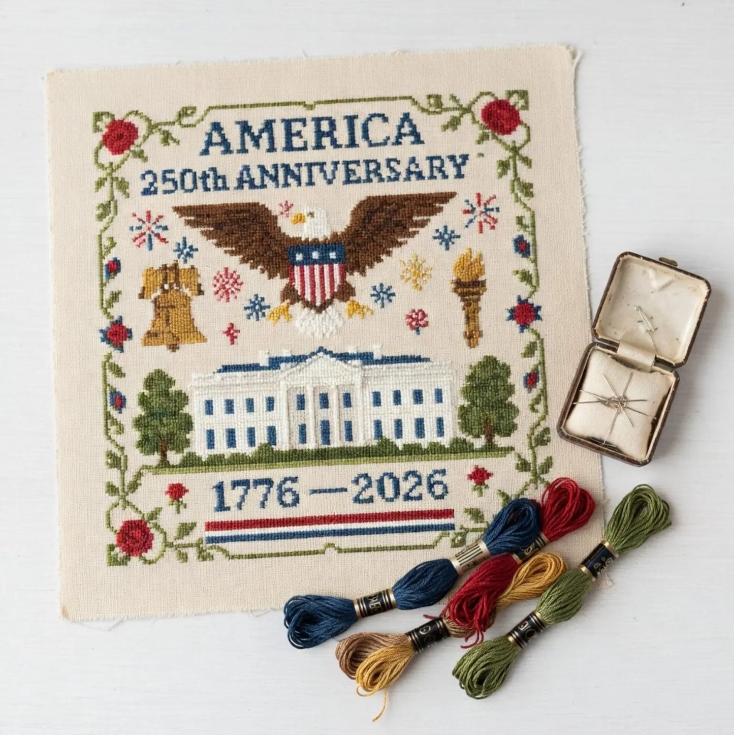 Independence Day 1776 - 2026 Cross Stitch Diy Kit🧵