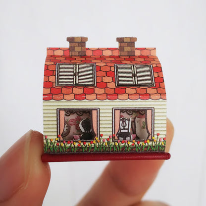 🎀1:12 scale tiny book houses