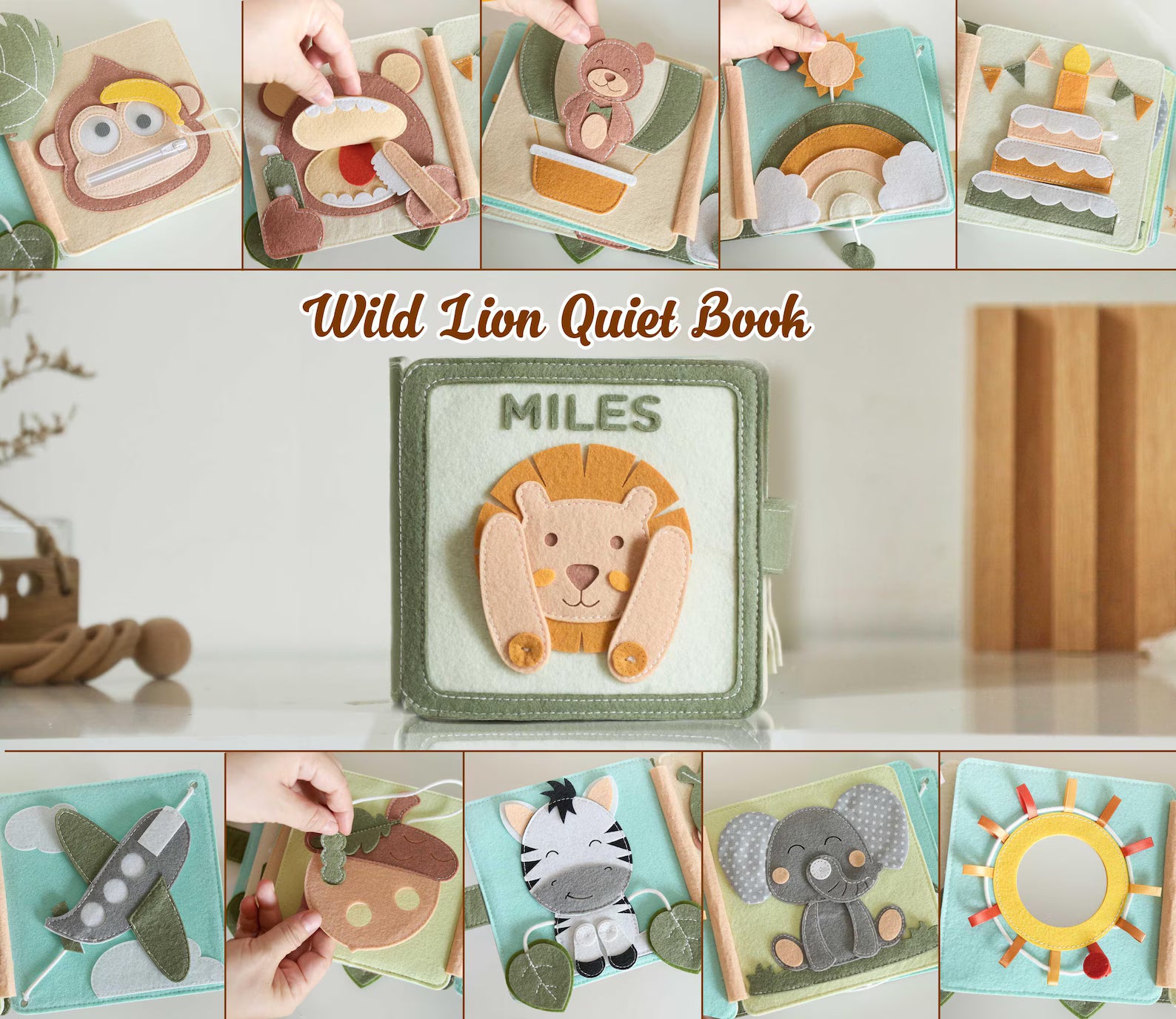 Handmade Felt Quiet Book  For Baby