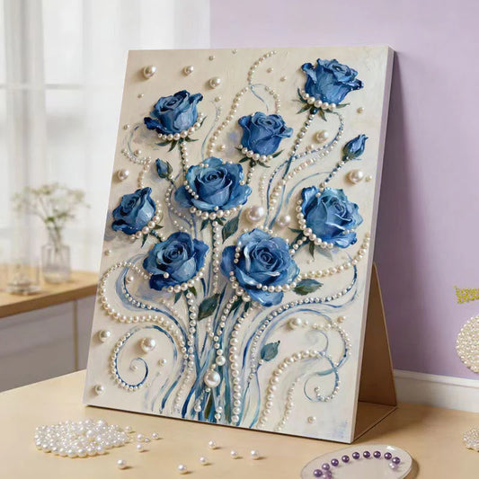 ✨DIY Beaded Art Kit - 🌹Blue Rose Pearl Painting