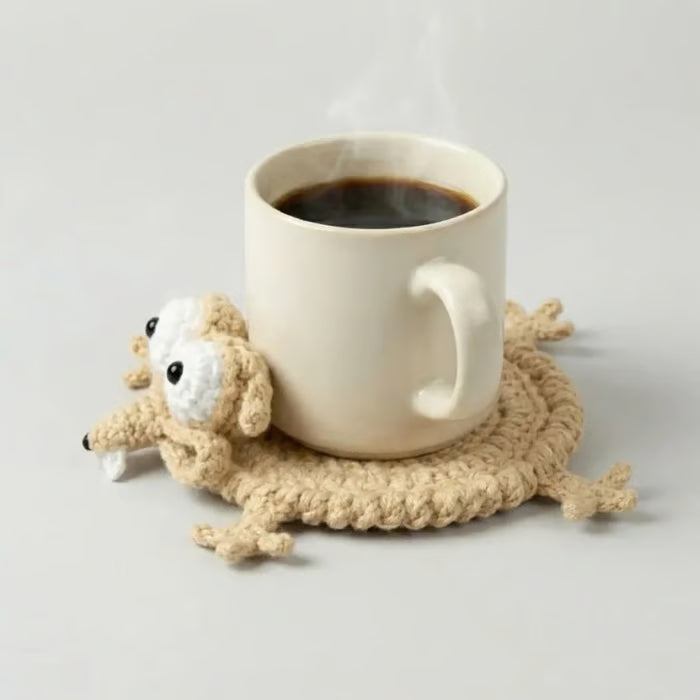 Funny Crochet Squirrel Coasters