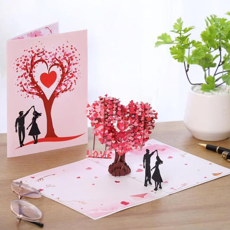 💞3D Pop-Up Anniversary & Valentine's Day Card