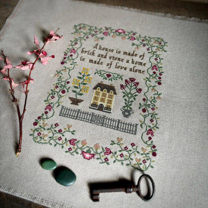 House Sampler Cross Stitch DIY Kit