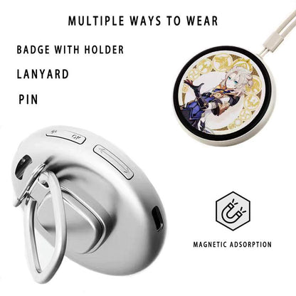 Digital Badge Photo Video GIF Display Screen