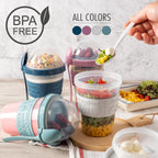 Yogurt Parfait Cups with Lids & Spoons