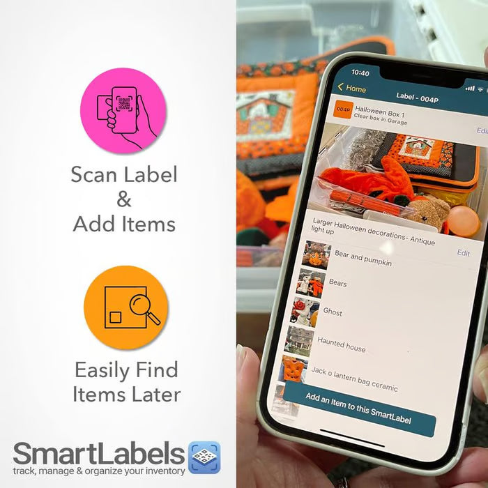 Original Color-Coded Scannable QR Labels (48 Pack)