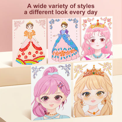 🎨Special Diamond Painting & Princess Book Makeup Craft Kits