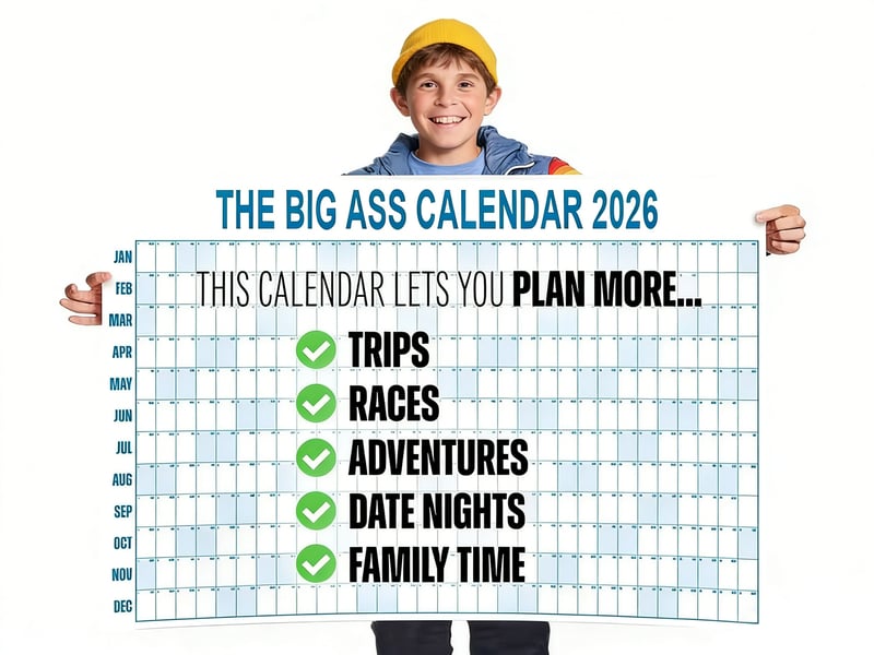 📅The Big Poster 2026 Wall Calendar - Flexible Dry-Erase Material ✍️Design Your Amazing Year!🏃