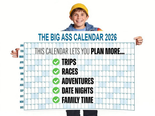 📅The Big Poster 2026 Wall Calendar - Flexible Dry-Erase Material ✍️Design Your Amazing Year!🏃