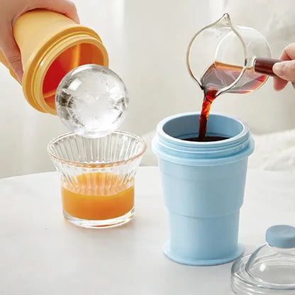 🧊Collapsible Ice Maker Cup with Lid & Straw