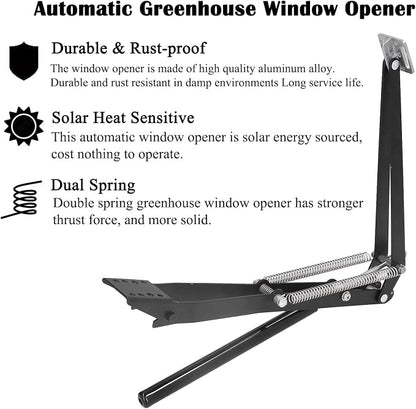 Automatic Heat‑Activated Greenhouse Window Opener | No Power Required
