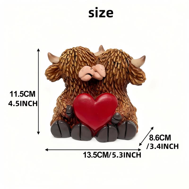 Highland Cow Cute Cow Design Valentine's Gift for Couples