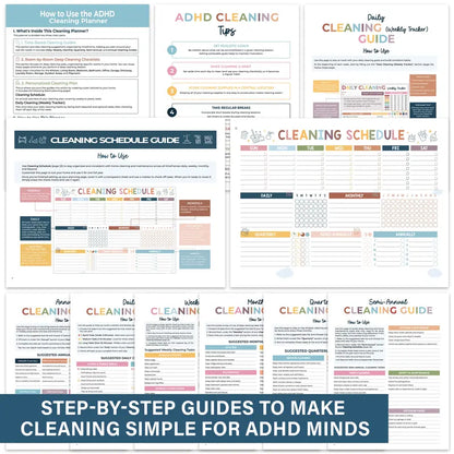 📅2026 version ADHD Cleaning Planner for Adults and Teens,Stress-Free Housework!