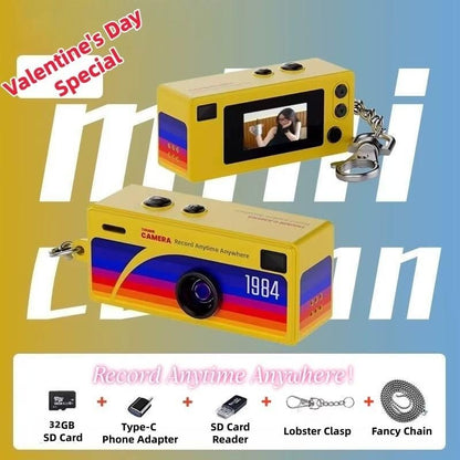 Creative Mini Portable Thumb Pocket Keychain Digital Camera with Flash