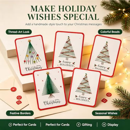 DIY Christmas Embroidery Cards – Create 6 Handmade Holiday Greetings 🎄🧵