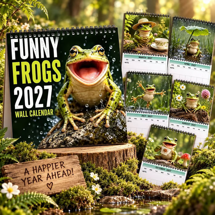 🐸Funny Frogs 2027 Wall Calendar