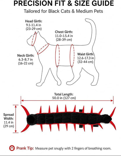 Centipede Plush Halloween Costumes for Cats