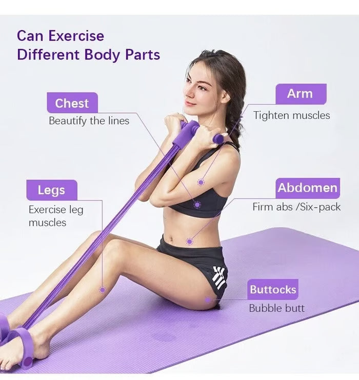 💥21 Fitness Resistance Bands-4 Tube Pedal Ankle Puller