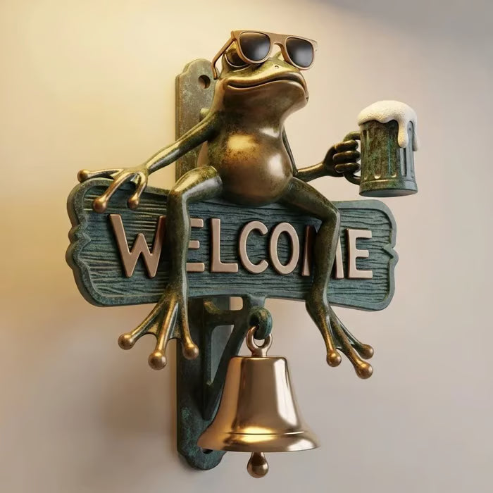 🏆Free Shipping⚡ 50K+ SOLD!🐸 Chill Frog WELCOME Doorbell