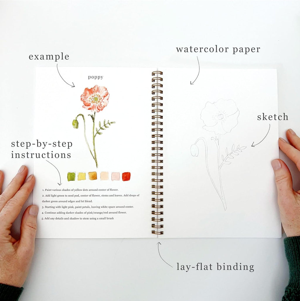Flowers Watercolor Workbook