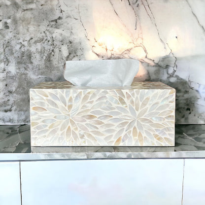 Mother of Pearl Inlay Tissue Box Cover