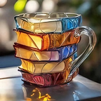 3D Painting Book Mug Unique Stacked Coffee Cup